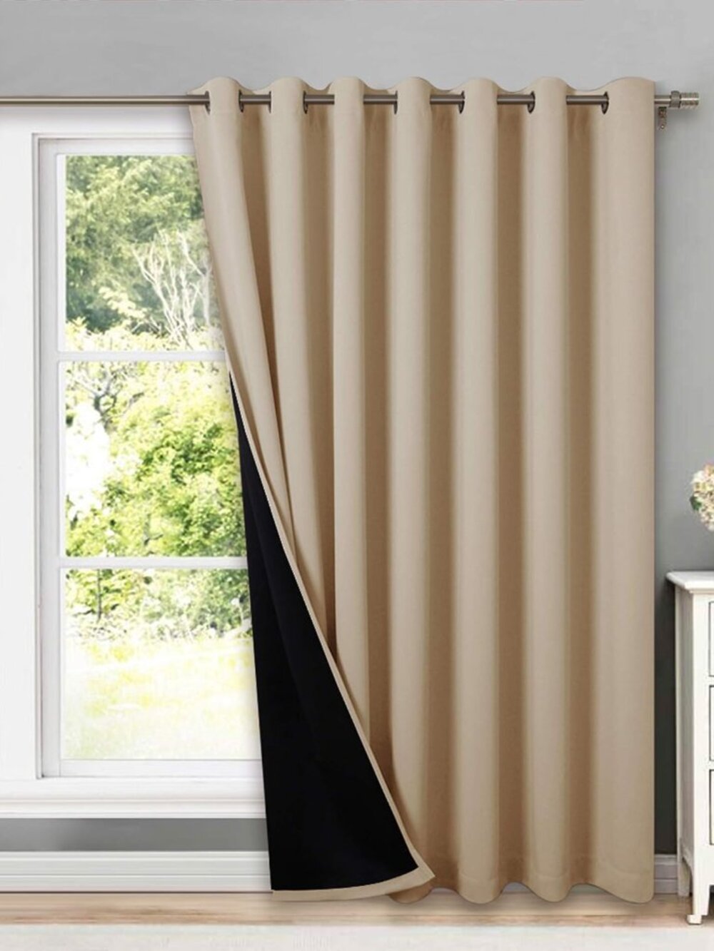 Thermal Insulated 100% Blackout Curtains, Noise Reducing Performance Slider Curt